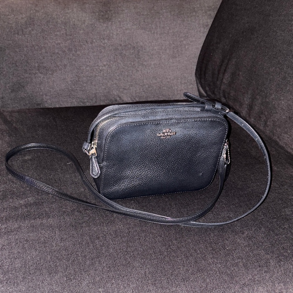 Coach Black Leather Crossbody Bag